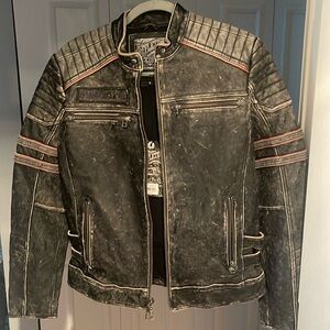 Rare Affliction Moto Leather Jacket